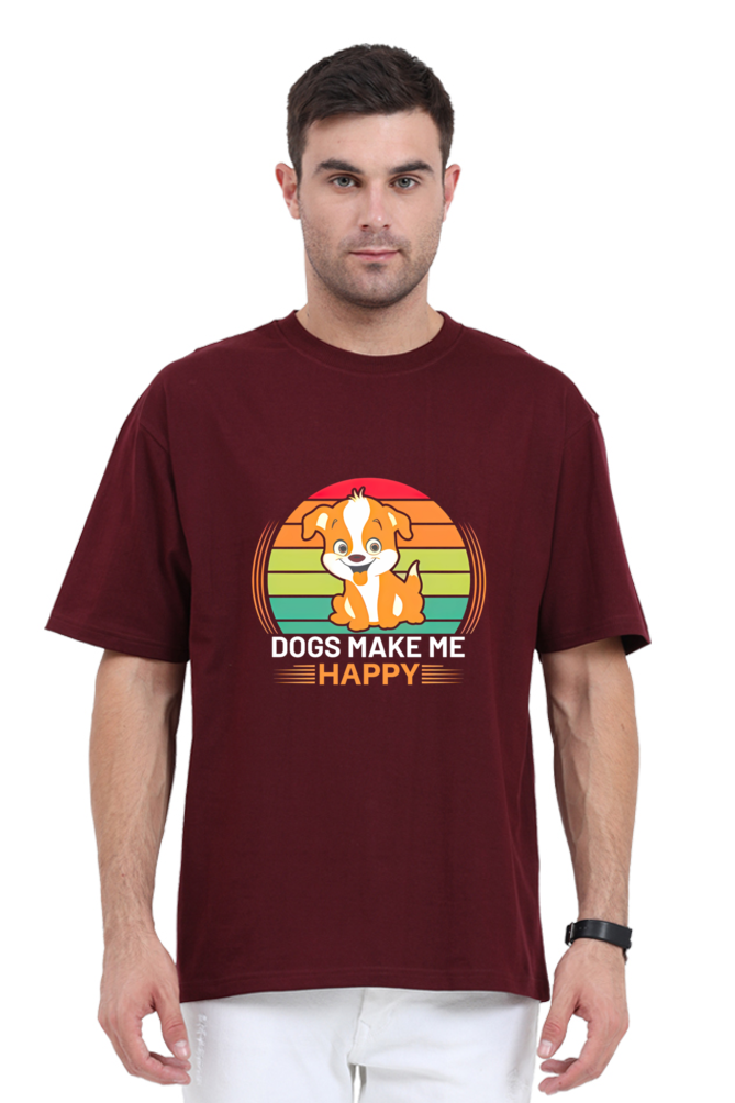 Dogs make me happy Oversized T-Shirt