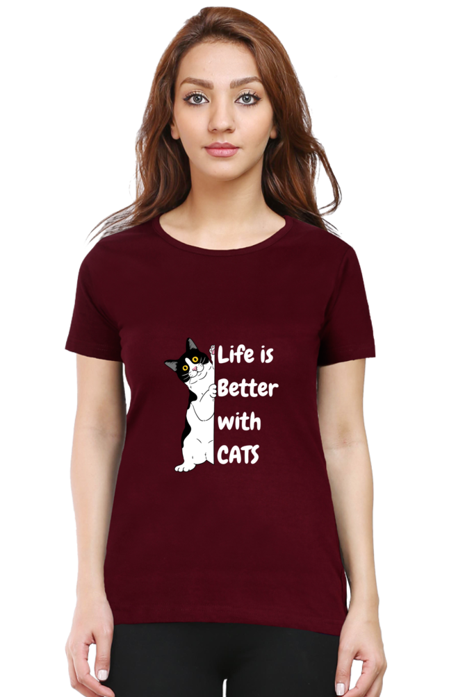 Life is better with cats T-shirt