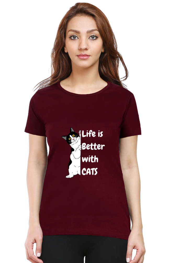 Life is better with cats T-shirt