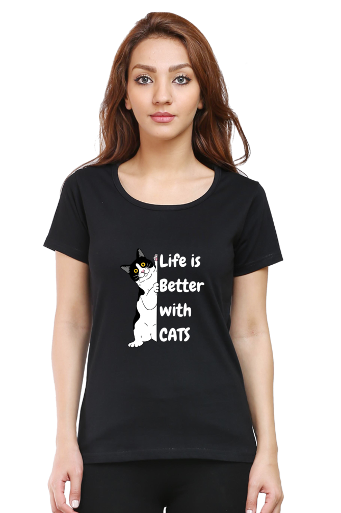 Life is better with cats T-shirt