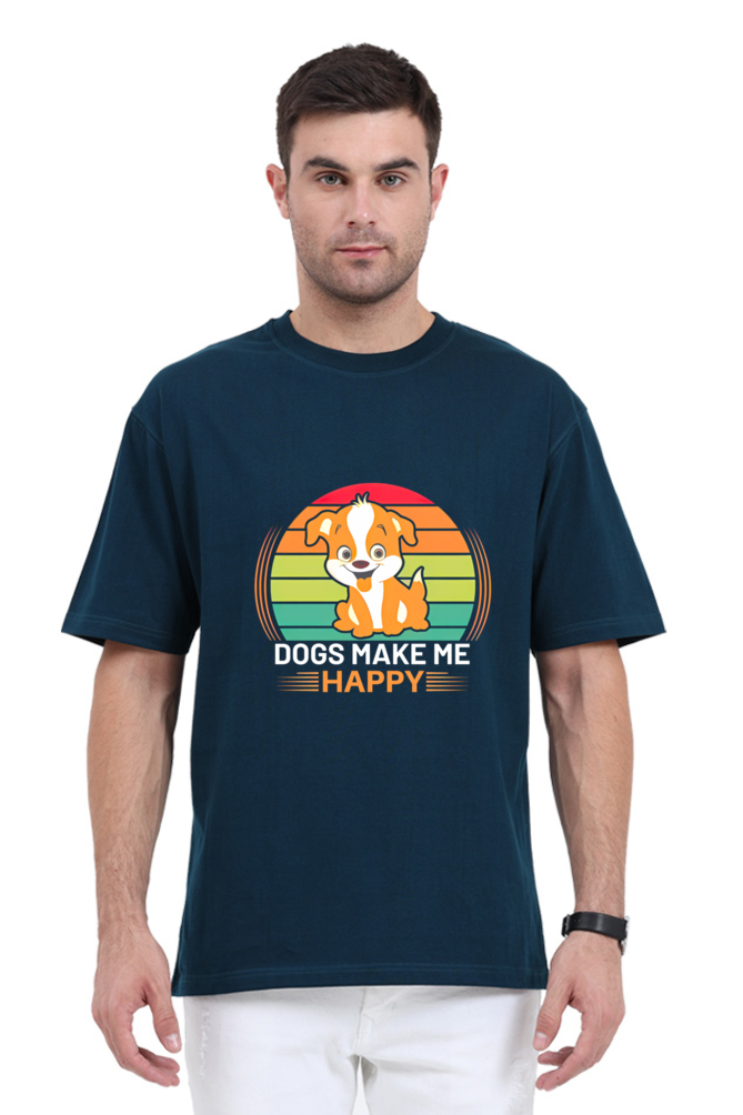 Dogs make me happy Oversized T-Shirt