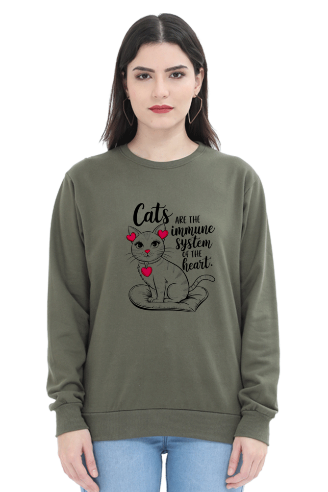 Cats are the immune system of the heart SweatShirt