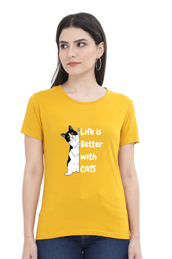 Life is better with cats T-shirt