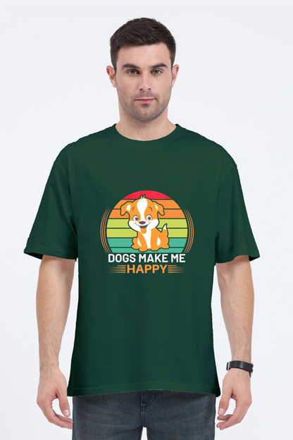 Dogs make me happy Oversized T-Shirt